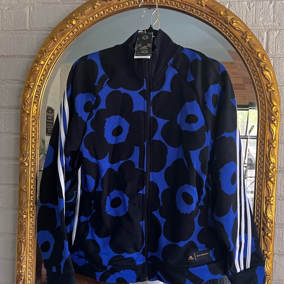 New w/Tags Size Small Adidas Marimekko track jacket w/Unikko print - Picture 5 of 7